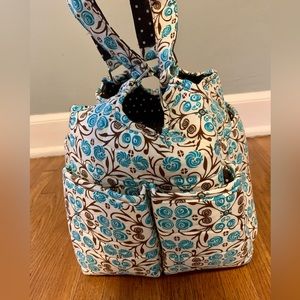 Yarnology fabric craft bag with lot of clear stamps